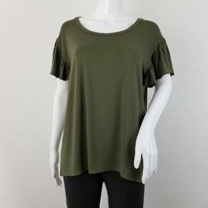 CHASER Cool Jersey Flouncy Sleeve Hi lo tee